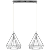 Industrialna LAMPA wisząca 8803/2 ZWIS - 02 Elem loftowa OPRAWA metalowy druciak zwis chrom biały