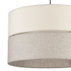Lniana lampa zwisająca Eco 5773 tuba nad stół biały beżowy