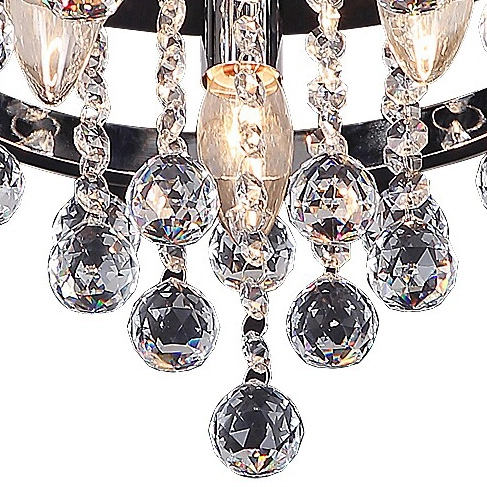 Glamour lampa sufitowa Pallas LED 20W 4000K salonowa chrom biała