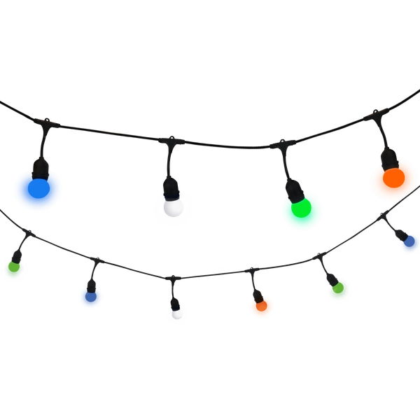 Girlanda ogrodowa z kolorowymi żarówkami 10 LED 6W 3000K 5,6m IP44