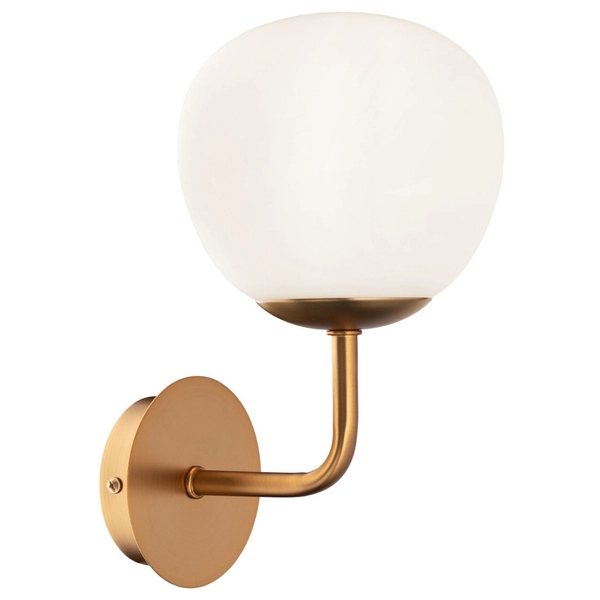 LAMPA ścienna Art Deco ERICH MOD221-WL-01-G Maytoni szklana kula miedziana
