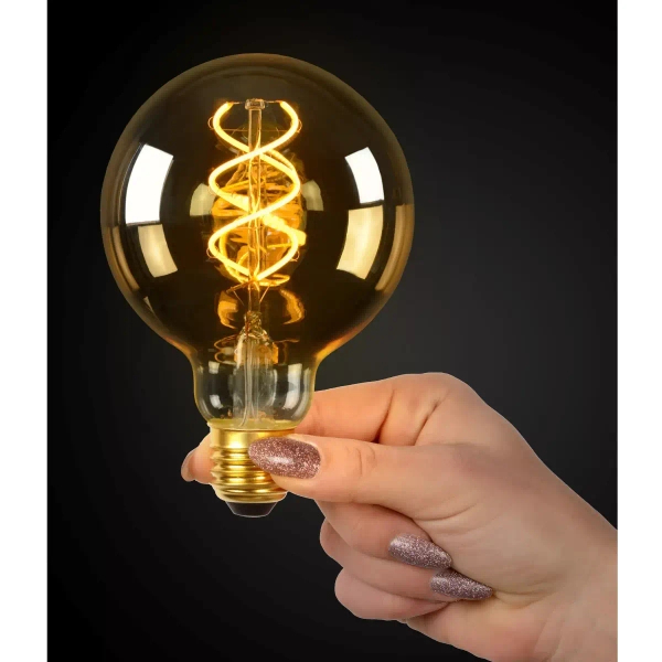 Bańka żarówka LED 49032/05/62 Lucide E27 5W 2200K 260lm bańka bursztynowa