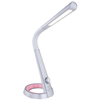 Elastyczna LAMPA stojąca MITTI 58376S Globo regulowana LAMPKA biurkowa LED 8W 3000K - 6300K z portem USB srebrna