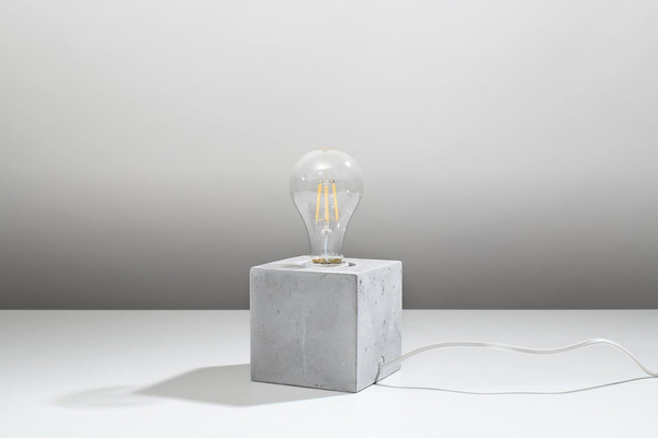 Stojąca LAMPKA betonowa ABEL SL.0683 stołowa LAMPA kostka szara