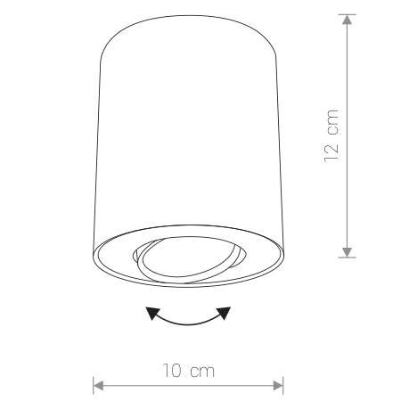 LAMPA sufitowa SET 8898 Nowodvorski metalowa OPRAWA downlight tuba biała czarna