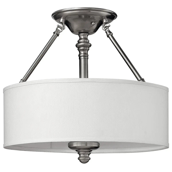 Lampa sufitowa Sussex HK-SUSSEX-SF Hinkley przezroczysty biały nikiel