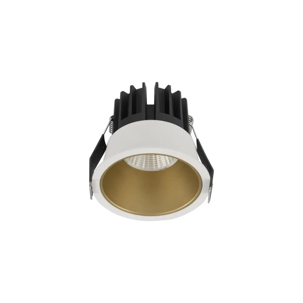Wpuszczana sufitowa lampa ARAMIEL LE65107 LED 13W 3000K podtynkowa biała złota