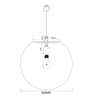 Lampa kulista wisząca Erda O594PL-01B ball IP54 biała