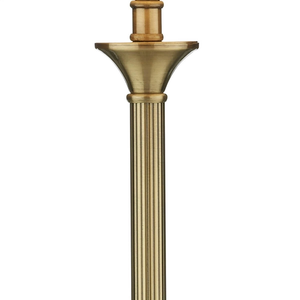 Retro lampa stołowa Taylor TAY4075-X z abażurem beżowa mosiądz