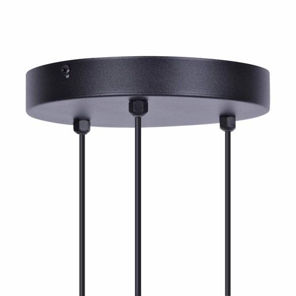 Wisząca lampa Falcon K-4932 3-punktowy żyrandol czarny