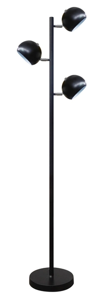 Podłogowa lampa regulowana Trinton reflektorki czarne