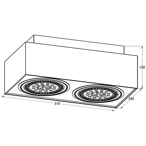 Regulowana lampa sufitowa BOXY CL 20075-BK Zumaline cube czarny