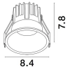Lampa sufitowa wpuszczana ARAMIEL LE65105 LED 13W 2700K złota czarna