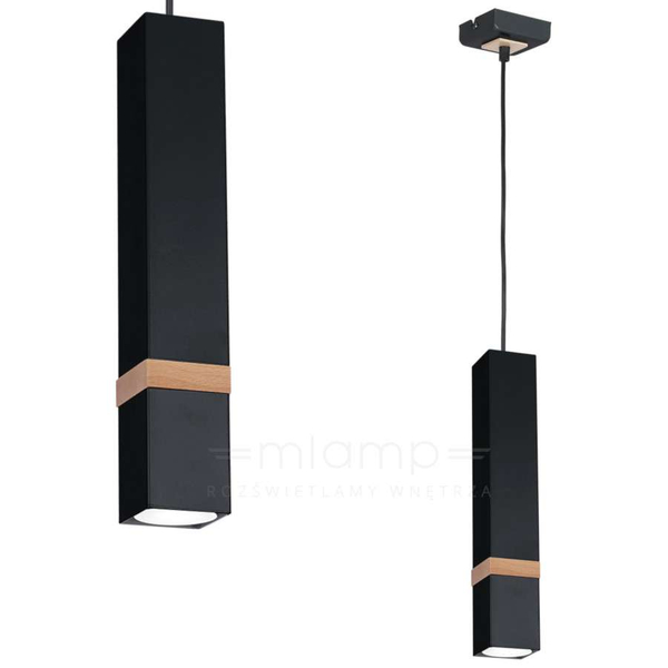 LAMPA prostokątna VIDAR MLP5403 Milagro wisząca OPRAWA metalowy ZWIS skandynawski czarny