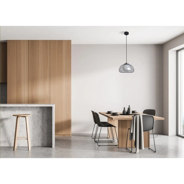 Nowoczesna lampa wisząca nad stół Ainale PND-54637-1-BK-SG przydymiona