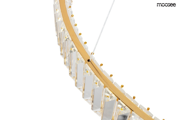 Glamour lampa wisząca Liberty LED 24W 3000K złoty ring