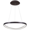 LAMPA wisząca MORFI 5355-848ROP-BC-3 Italux metalowa OPRAWA okrągły ZWIS pierścień LED 48W 3000K ring biały kawowy