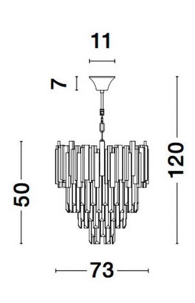 Nowoczesna lampa wisząca Campana złoty żyrandol do pokoju