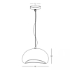 Minimalistyczna wisząca lampa 23162 kopułowa skandynawska biała