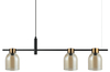 Kloszowa lampa wisząca Servio PND-66892-3-BK-AMB czarna
