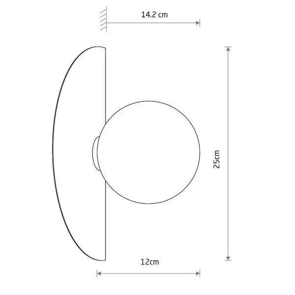 Kinkiet ścienny okrągły SATURN biały czarny metalowy 1xG9 do sypialni kulisty ball 12596