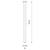 Lampa sufitowa podtynkowa Laser 10907 sopel do jadalni czarna