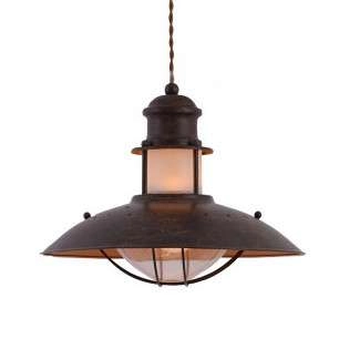 Industrialna LAMPA wisząca COTTAGE 6104414 Nave retro OPRAWA metalowy ZWIS kopuła z przeciwwagą brązowa