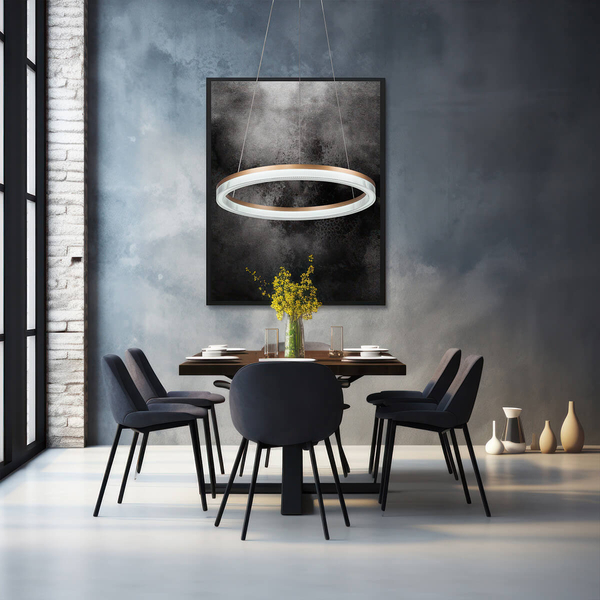 Lampa wisząca ring Midway LP-033/1P L GD Cristal Triangle LED 50W złota
