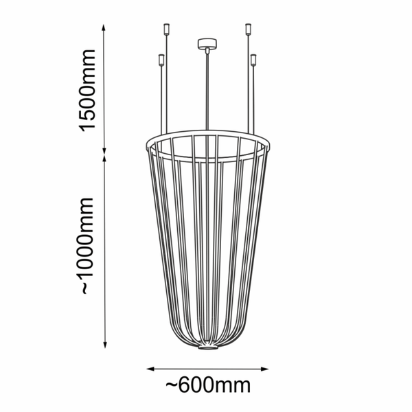 Lampa zawieszana nad stół no. Moon 5144 Shilo metalowa platyna