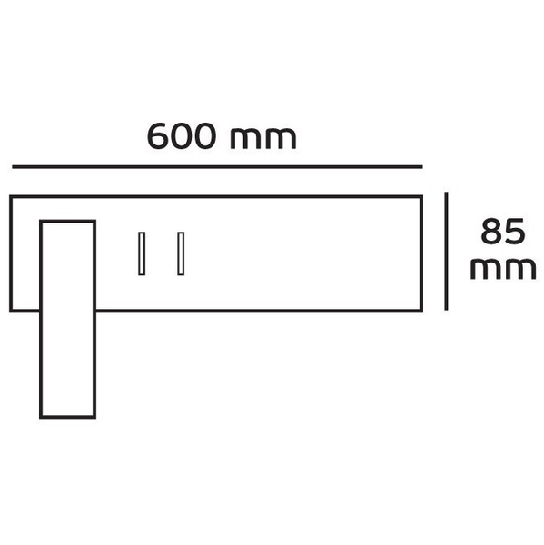 Regulowana LAMPA ścienna VK/04230/W/W/60/L MDECO metalowa OPRAWA kinkiet LED 15W 3200K tuba biała