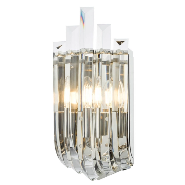 Kinkiet ścienny Eltham ELT0938-EH Dar Lighting kryształy rokoko srebrny