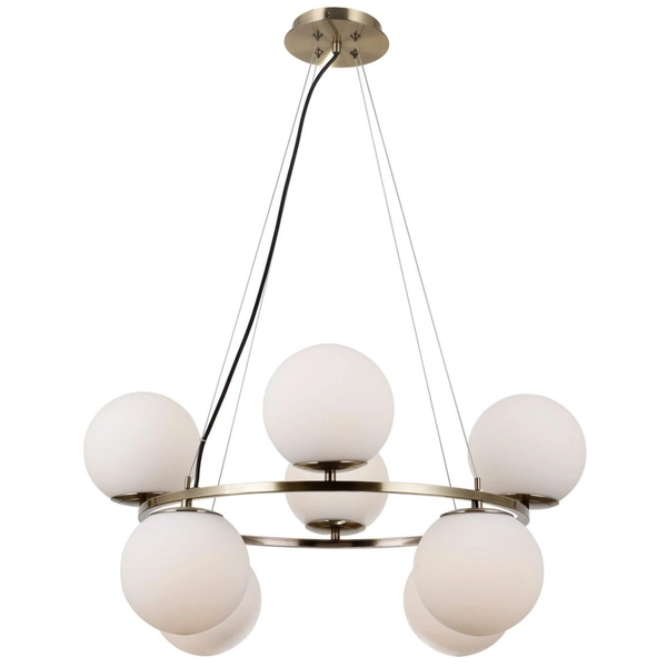 Lampa wisząca Larosa PND-33453-4-4-ABR Italux molekuły kule antyczny brąz