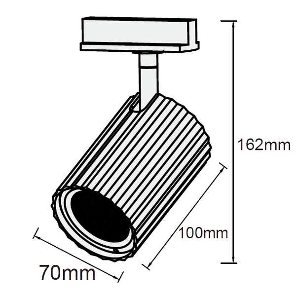 Reflektorek czarny Tokio LP-787/1R BK Light Prestige do systemu szynowego 1-fazowego