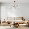 Nowoczesna LAMPA sufitowa ANNES PND-56980-6C Italux modernistyczne molekuły do salonu chrom