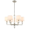 Lampa wisząca do sypialni SUTTON P06446NI-WH biała nikiel