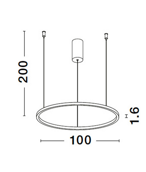 Lampa wisząca TOLUCA LE42779 Luces Exclusivas pierścień LED 58W 3000K złoty