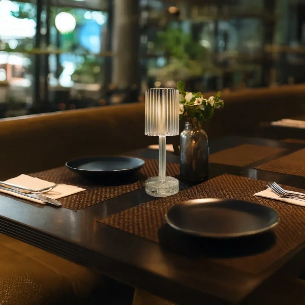 Lampa stołowa z akumulatorem Simple ML2289 LED 1W CCT przezroczysta