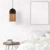 Kopułowa wisząca lampa 23071 do jadalni brązowa czarna