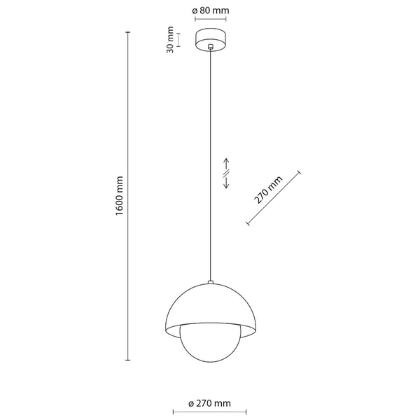 Lampa wisząca nad stół Bono 10274 kula do sypialni beżowa biała
