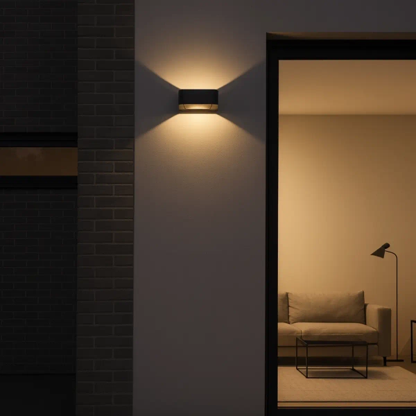 Ogrodowa naścienna lampa Arius 18204 LED 3000K IP54 czarny