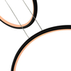 LAMPA wisząca MDECO SLIM/000019/3000/B metalowa OPRAWA listwa LED 130W 3000K zwis kaskada pierścienie rings czarne