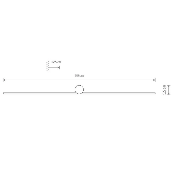 Podłużna lampa na ścianę SPIN 11586 LED 14W 3000K biały