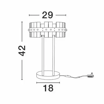 Kryształowa lampa stołowa BRIOLVO LE45103 LED 23W 3500K glamour złoty