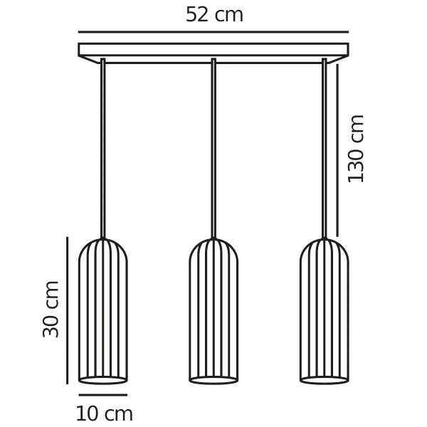 Wisząca lampa jadalniana szklana Miella 2412533047 przydymiony