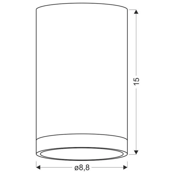 Lampa sufitowa 2282879 okrągła skandynawska LED 9W 4000K downlight szary
