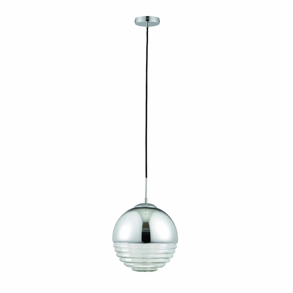 Wisząca lampa ball Paloma 68959 Endon nad stół transparentna chrom