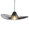Industrialna LAMPA wisząca ABANO 317186 Polux druciana OPRAWA metalowy ZWIS loftowy czarny kapelusz