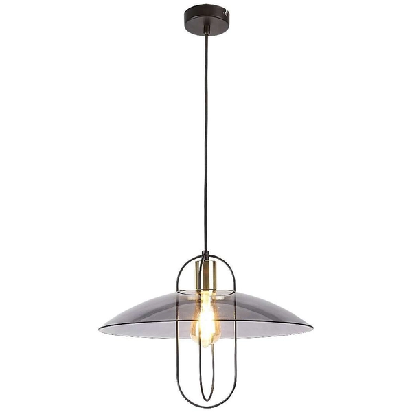 LAMPA wisząca VIDA 5000 Rabalux industrialna OPRAWA szkło dymione owal druty ZWIS linka przewód czarna