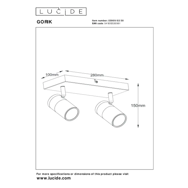 Regulowana lampa sufitowa do salonu GORIK 53909/02/30 czarny złoty