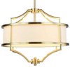 LAMPA okrągła Stesso Old Gold S Orlicki Design abażurowa OPRAWA wisząca w stylu klasycznym kremowa złota
